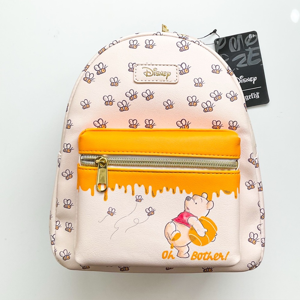 Loungefly Disney Winnie the Pooh Mini Backpack Bees and Honey Small Bag Ecru